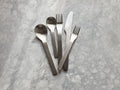 Service d'ustensiles Flint en acier inoxydable brossé, lot de 5 pièces