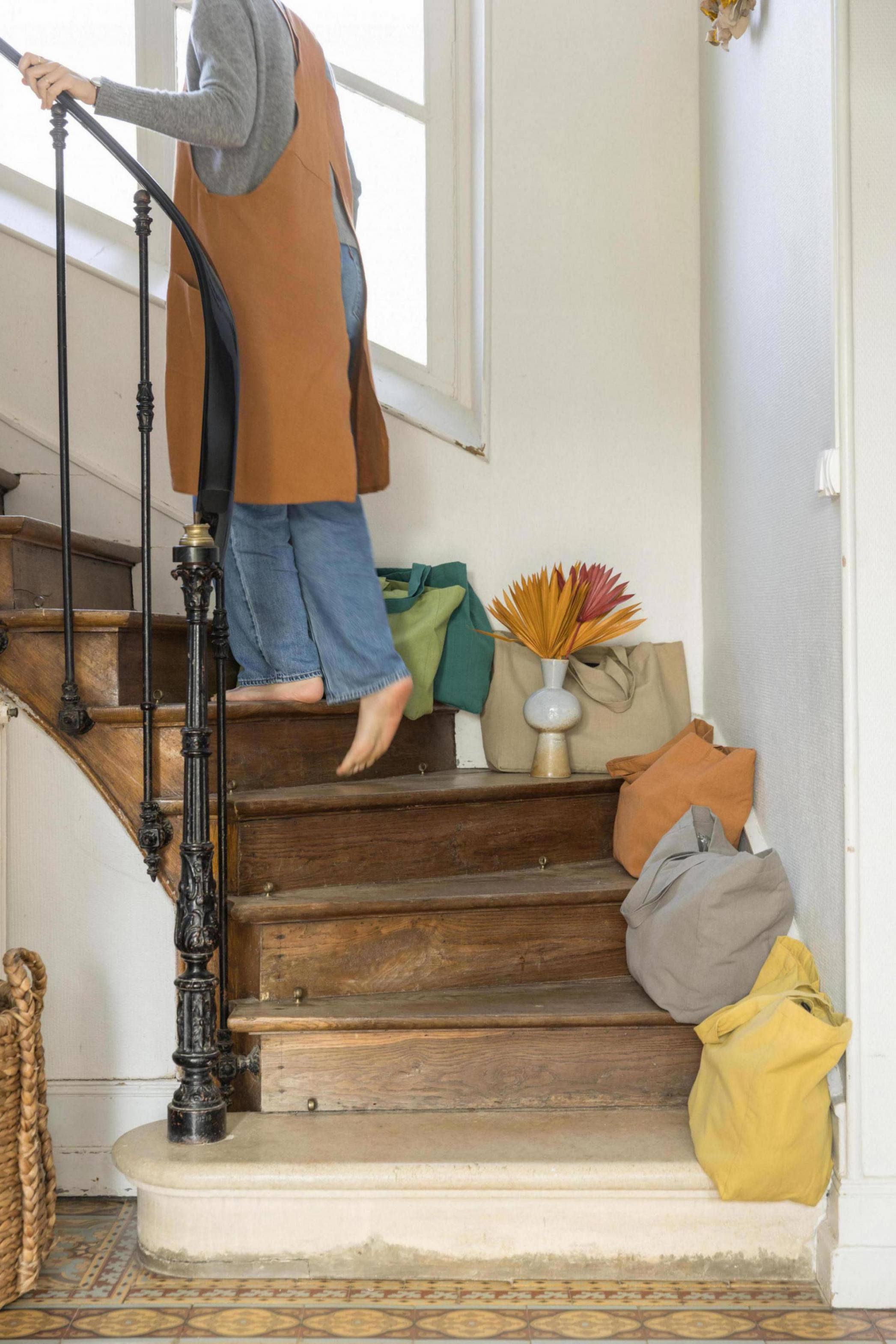 Sac Shopping Recyclé Grace Camel 35 X 40 X 15