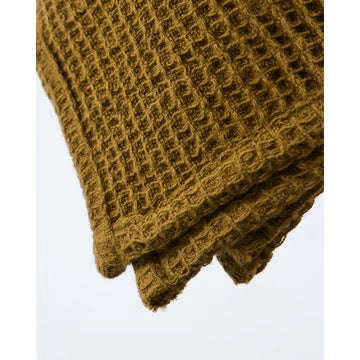 Torchon gaufré olive / set de 2