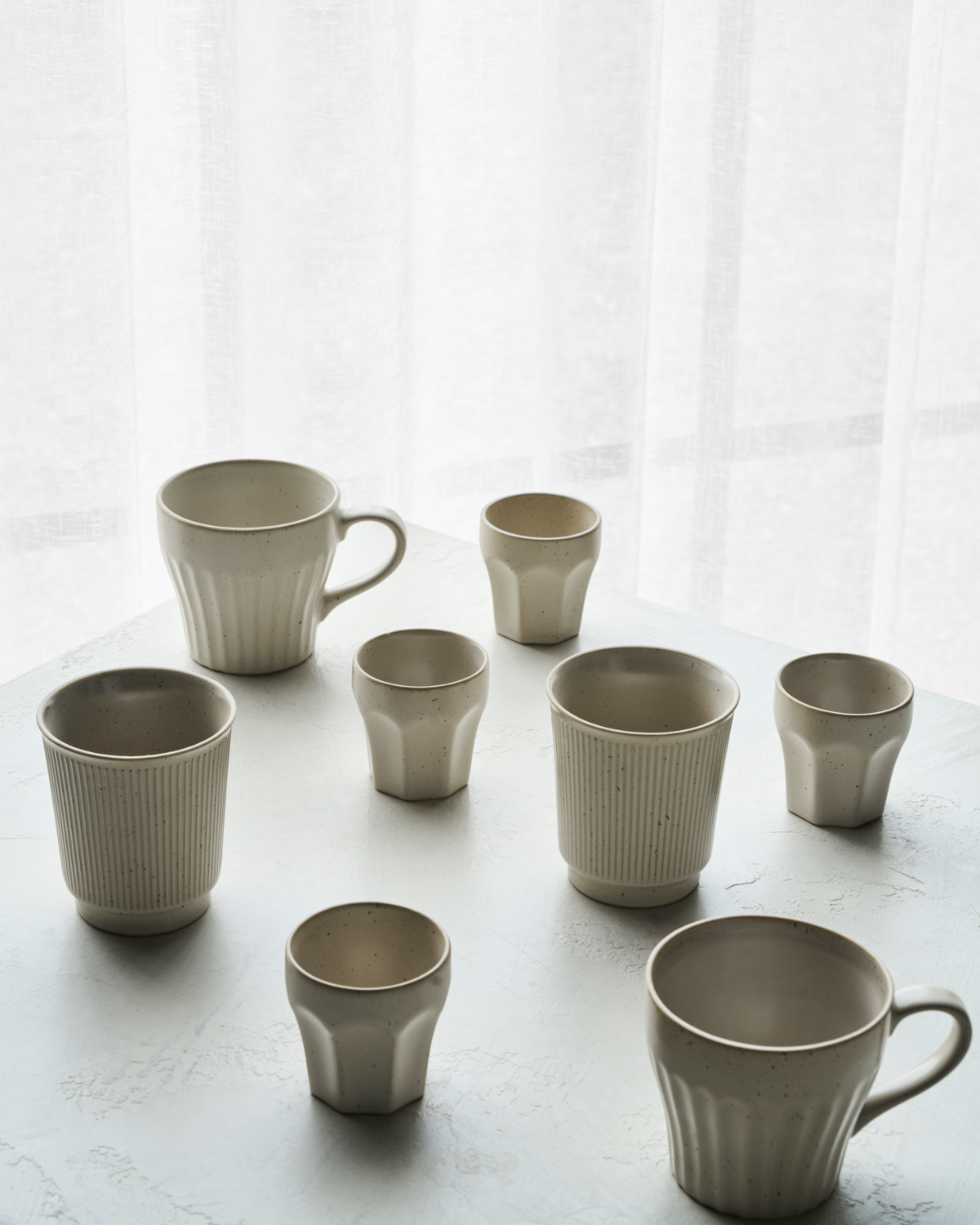 Mug Rustic Beige | Mug en grès avec glaçure mouchetée | Design scandinave intemporel