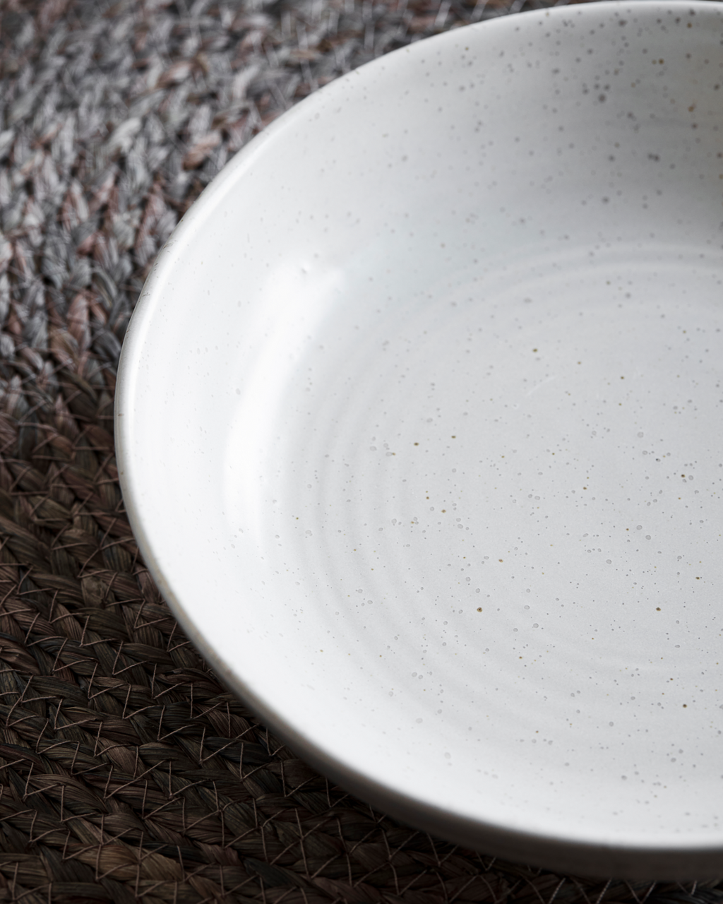 Pion Assiette bol blanc crème-grise