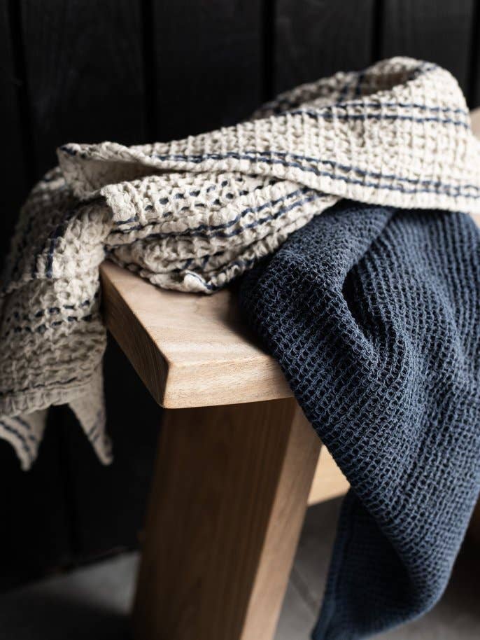 Torchon à gaufres Nella - bleu