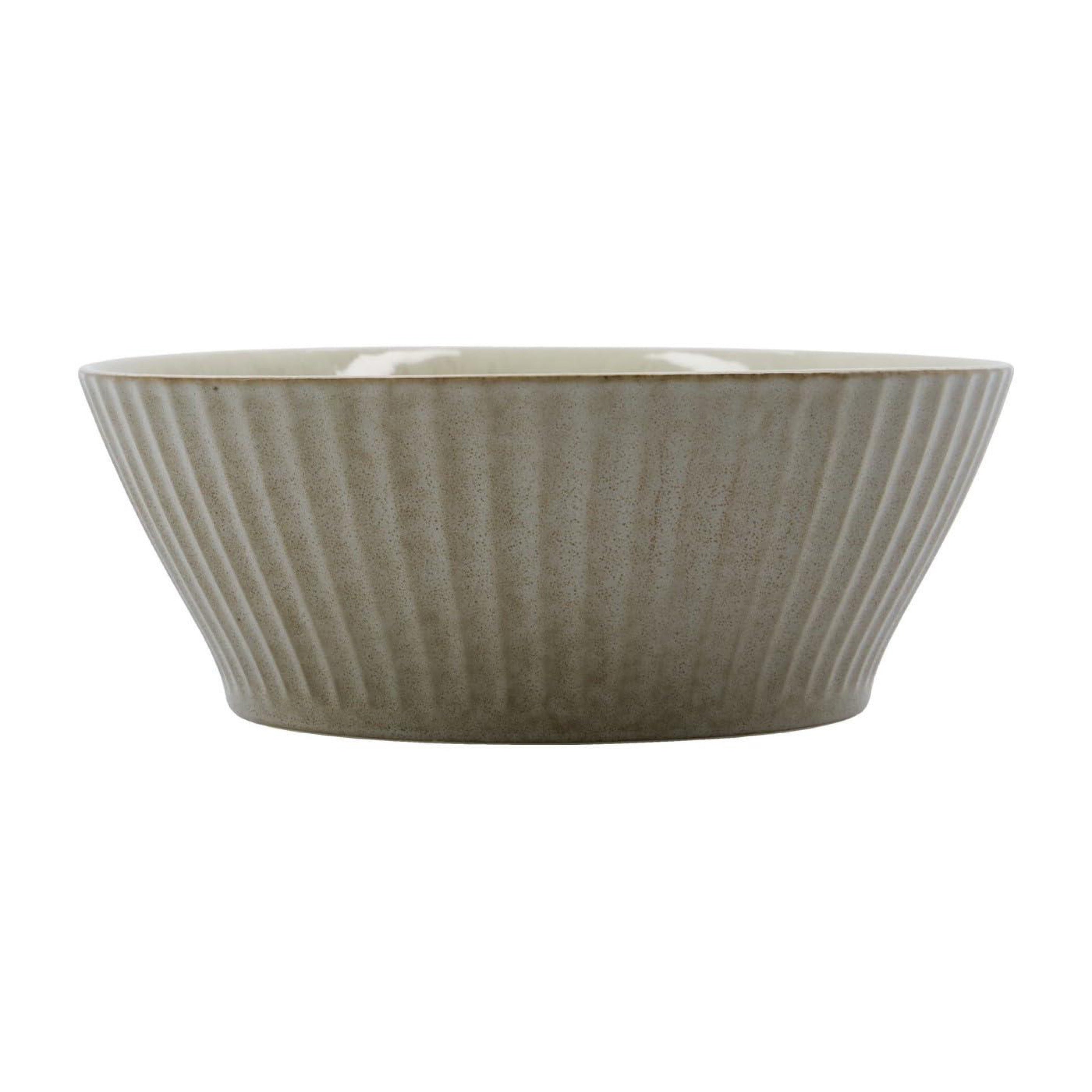 Grand Bol strié Gris / marron