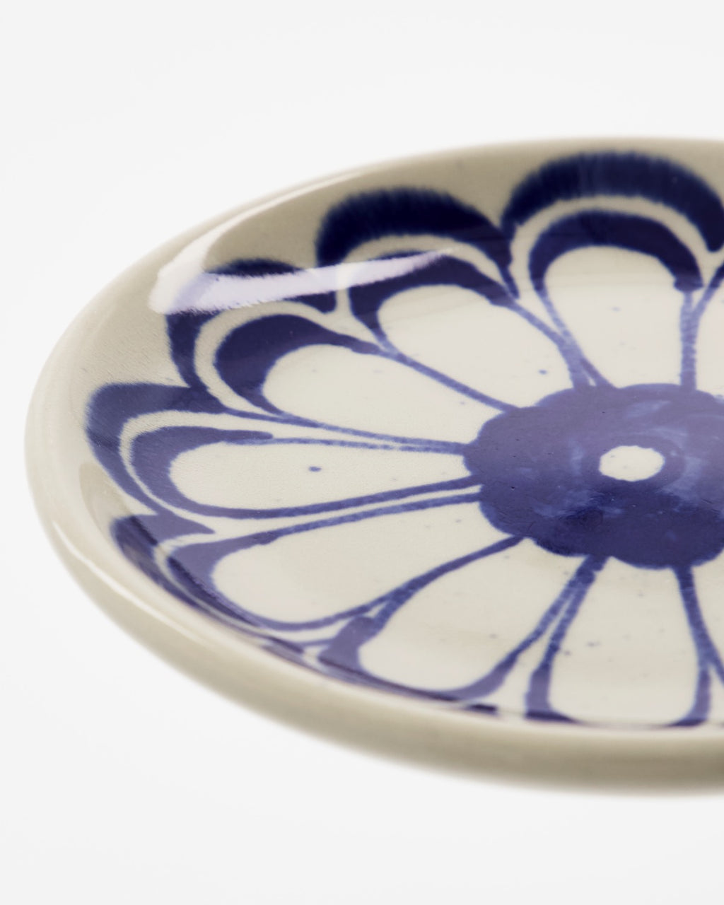 Assiette DIVA bleue peinte à la main