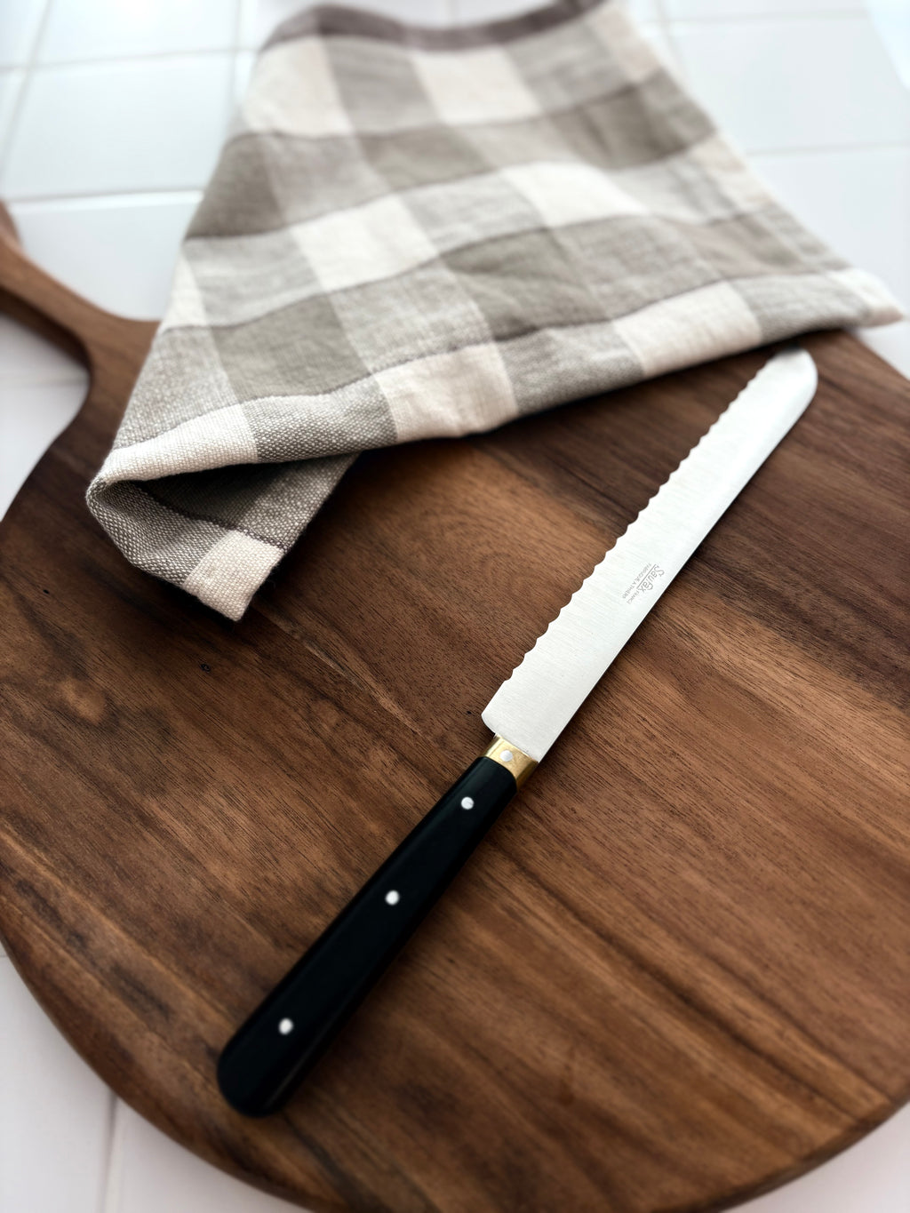 Couteau à pain lame 17cm  palissandre