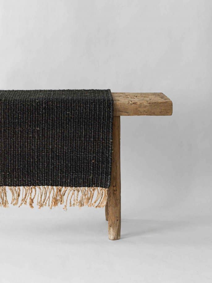 Tapis en chanvre noir
