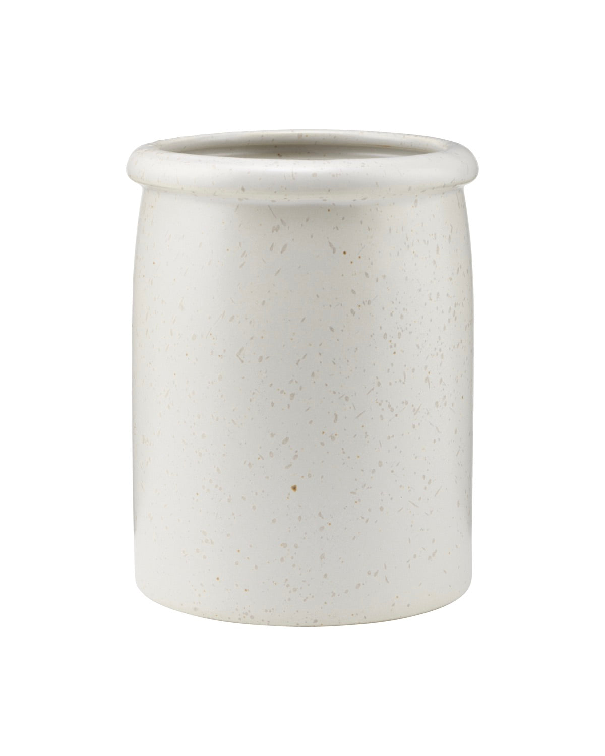 Pion Pot en grès blanc crème-gris