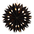 Étoile en papier lumineuse 40 cm 15 leds noire