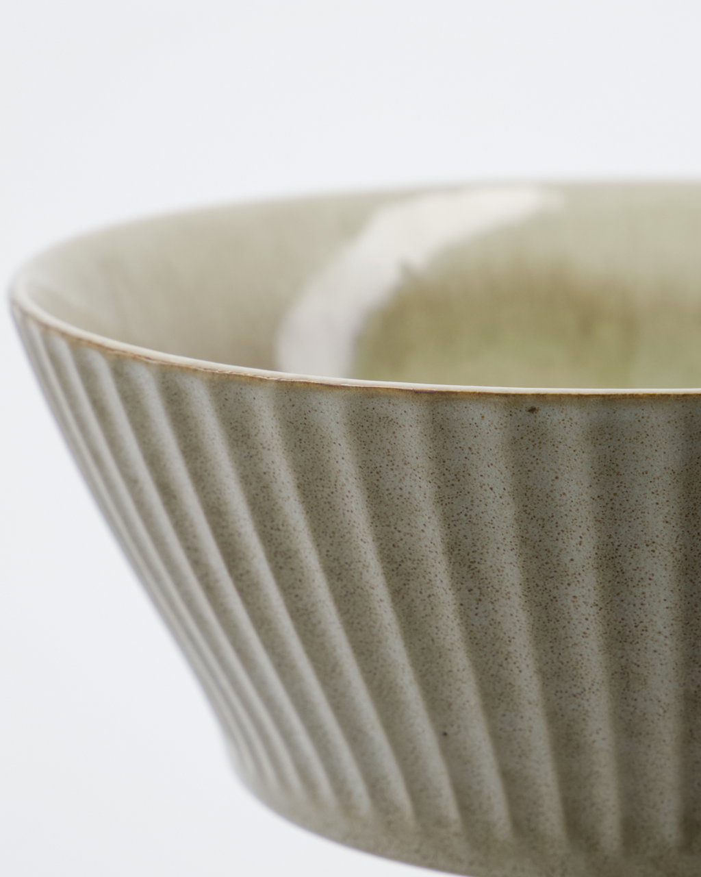 Grand Bol strié Gris / marron