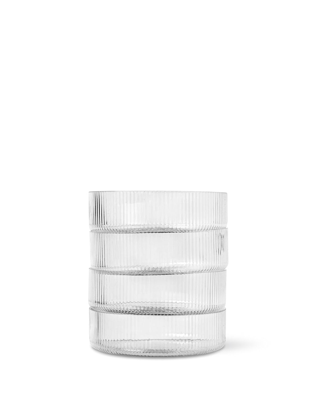 Set de 4 bols en verre Ripple