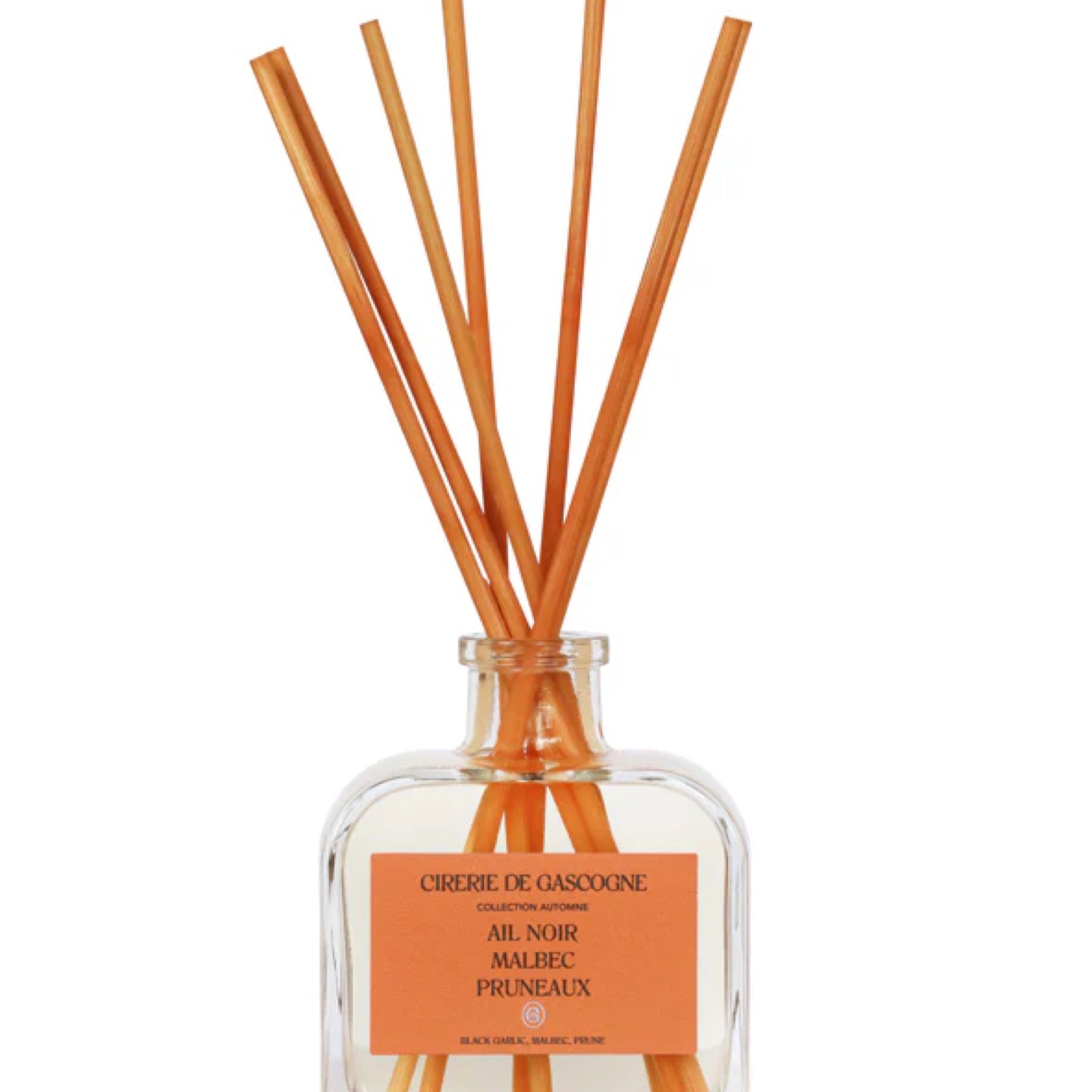 Diffuseur 200ml ail noir Malbec pruneaux + 7 bâtons rotin naturel