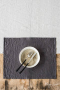 Set de table en lin - gris anthracite
