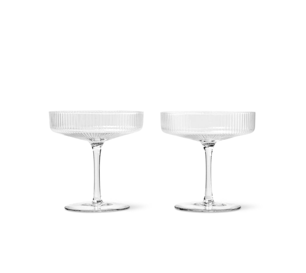 Set de 2 coupes de Champagne Ripple