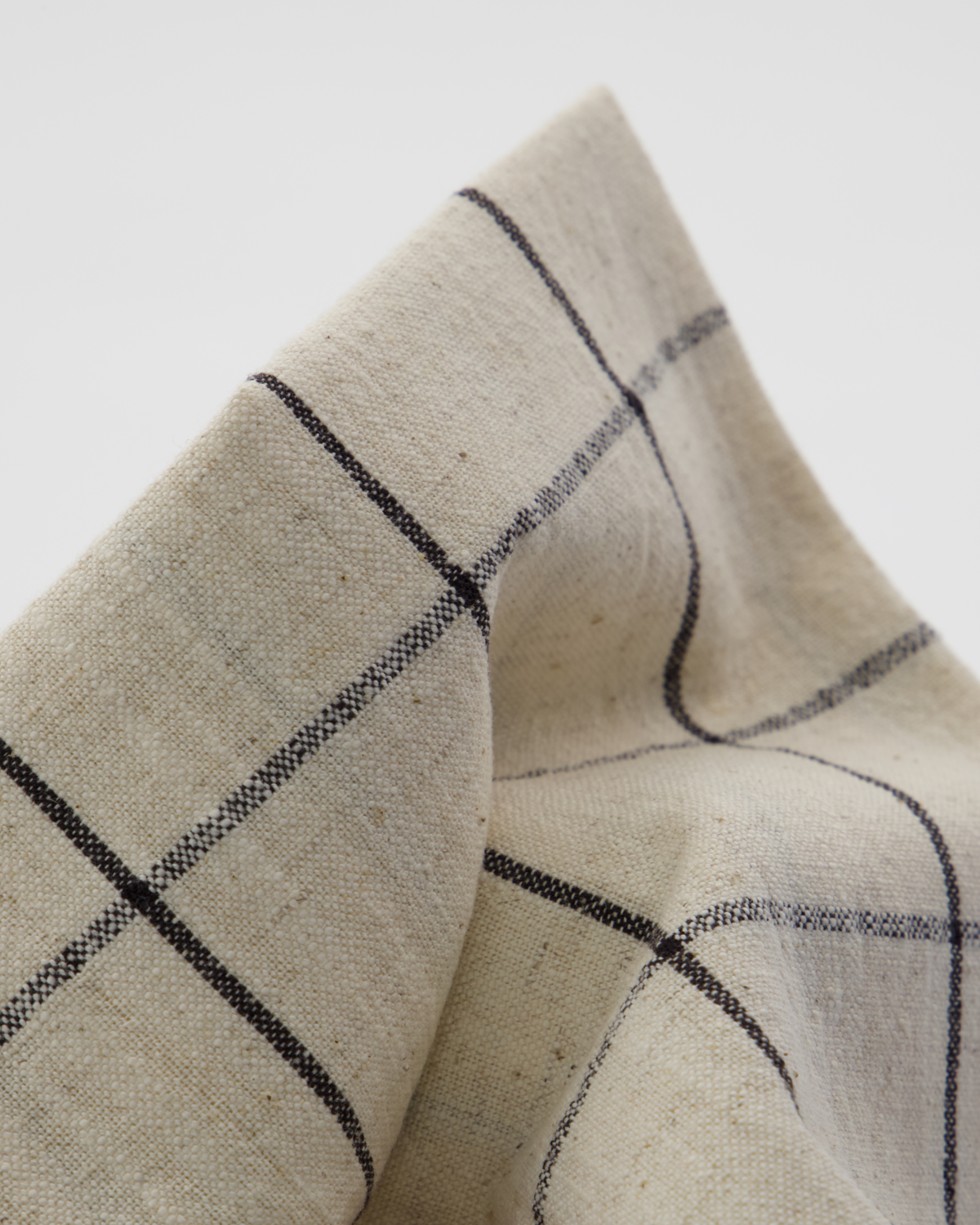 Serviettes de table noir blanc cassé (set 4x)